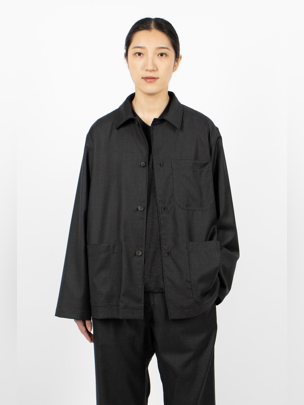 Sofie D'Hoore Cimabue Shirt Jacket in Anthracite Melange